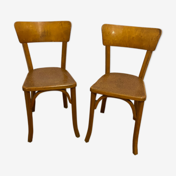 Baumann Pair of authentic chairs bistro chair Parisian furniture