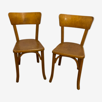 Paire de chaises authentiques chaise bistrot meuble parisien Baumann