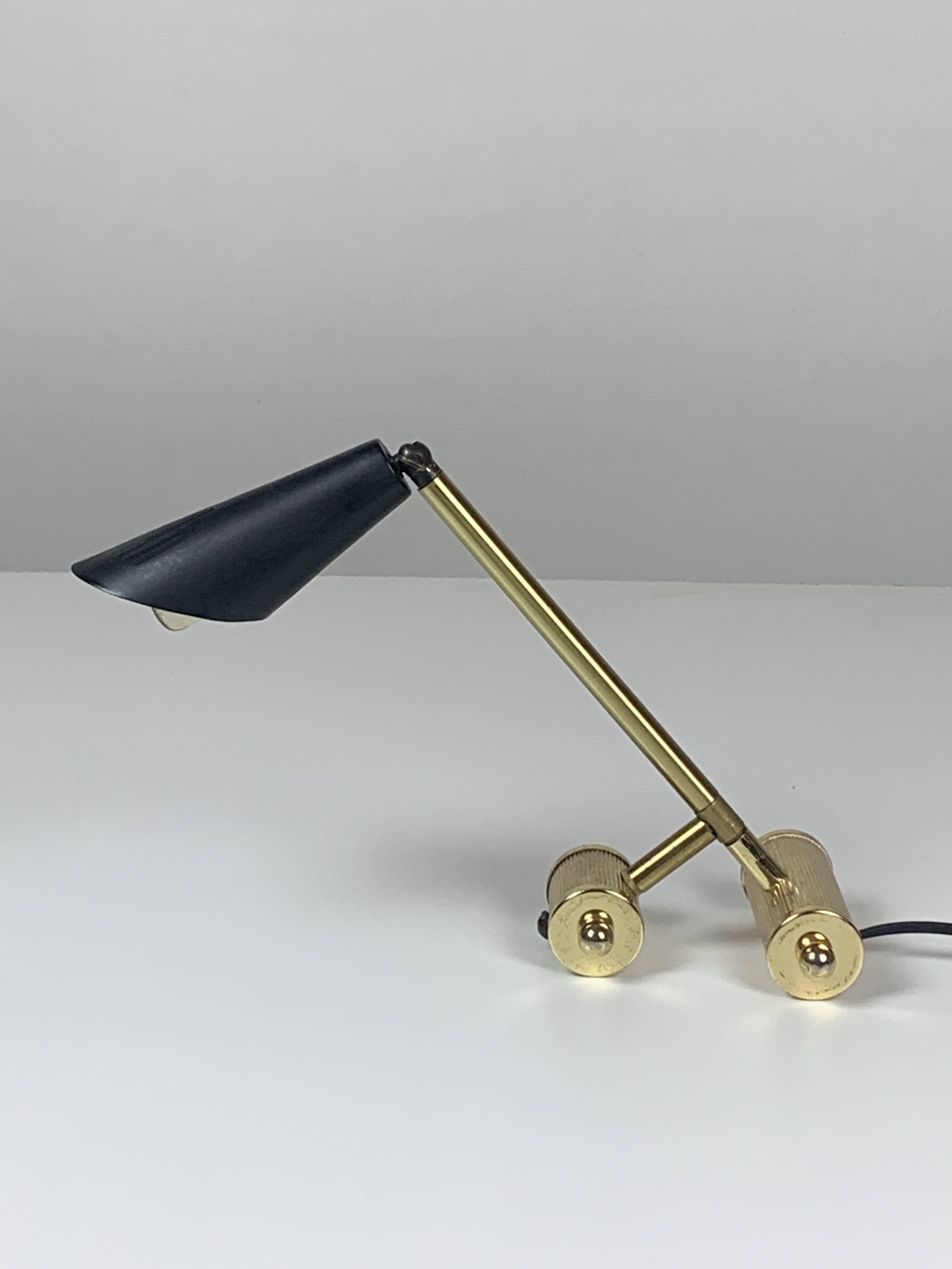 Small midcentury adjustable diabolo counter balance architectural desk lamp, 1960s