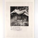Photography, Lucien Clergue “naked woman under the waterfall”, silver print signed and dated