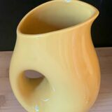 Vintage yellow ceramic pitcher