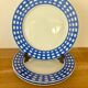 Lot de 3 assiettes à dessert Guy Degrenne Paréo bleu
