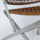 Pair of metal and leather armchairs, 1980s