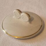 Covered sugar bowl half-porcelain Lunéville Keller and Guerin A587