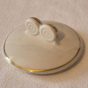 Covered sugar bowl half-porcelain Lunéville Keller and Guerin A587