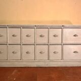 Solid wood sideboard with drawers.