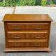 English solid wood chest of drawers with 3 drawers