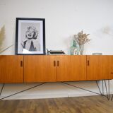 Scandinavian teak and metal row
