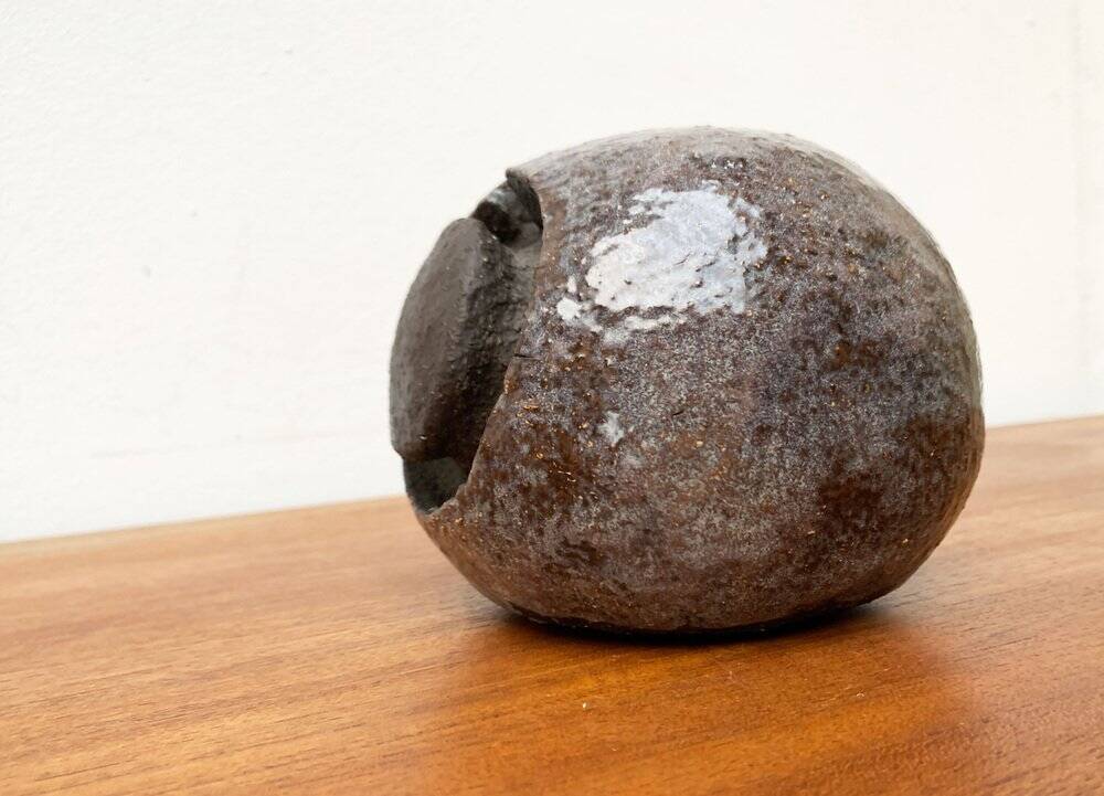 Brutalist mid-century studio pottery art sculpture from the 1960s.