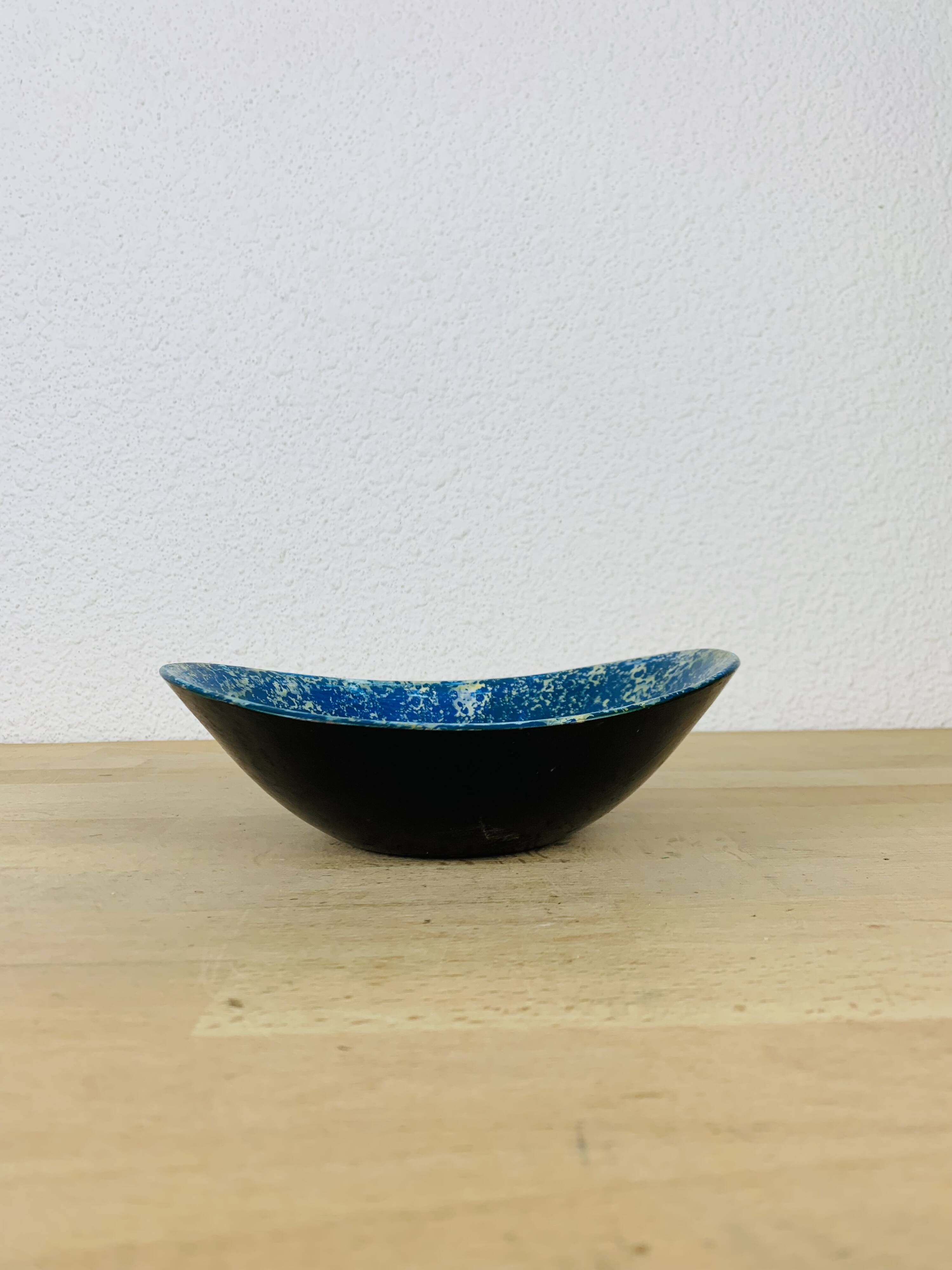 Vintage blue ceramic cup