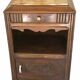 Wooden bedside table and art nouveau marble