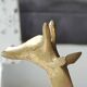 African giraffe figurine in polished brass. high 20 cm