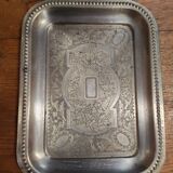 Plateau en métal argenté