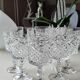 Lot 6 vintage glasses with rectangular crystal stems