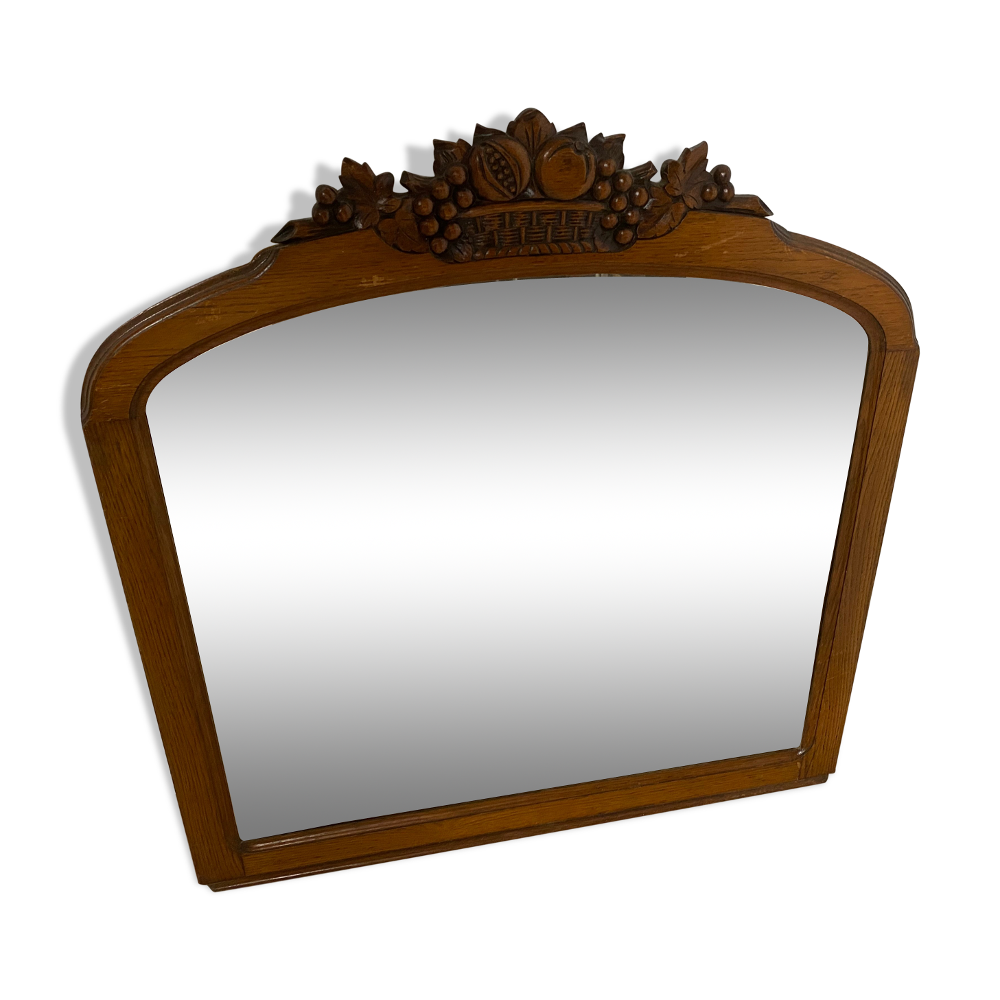 Bevelled mirror frame wooden art deco fruit basket 89x85cm