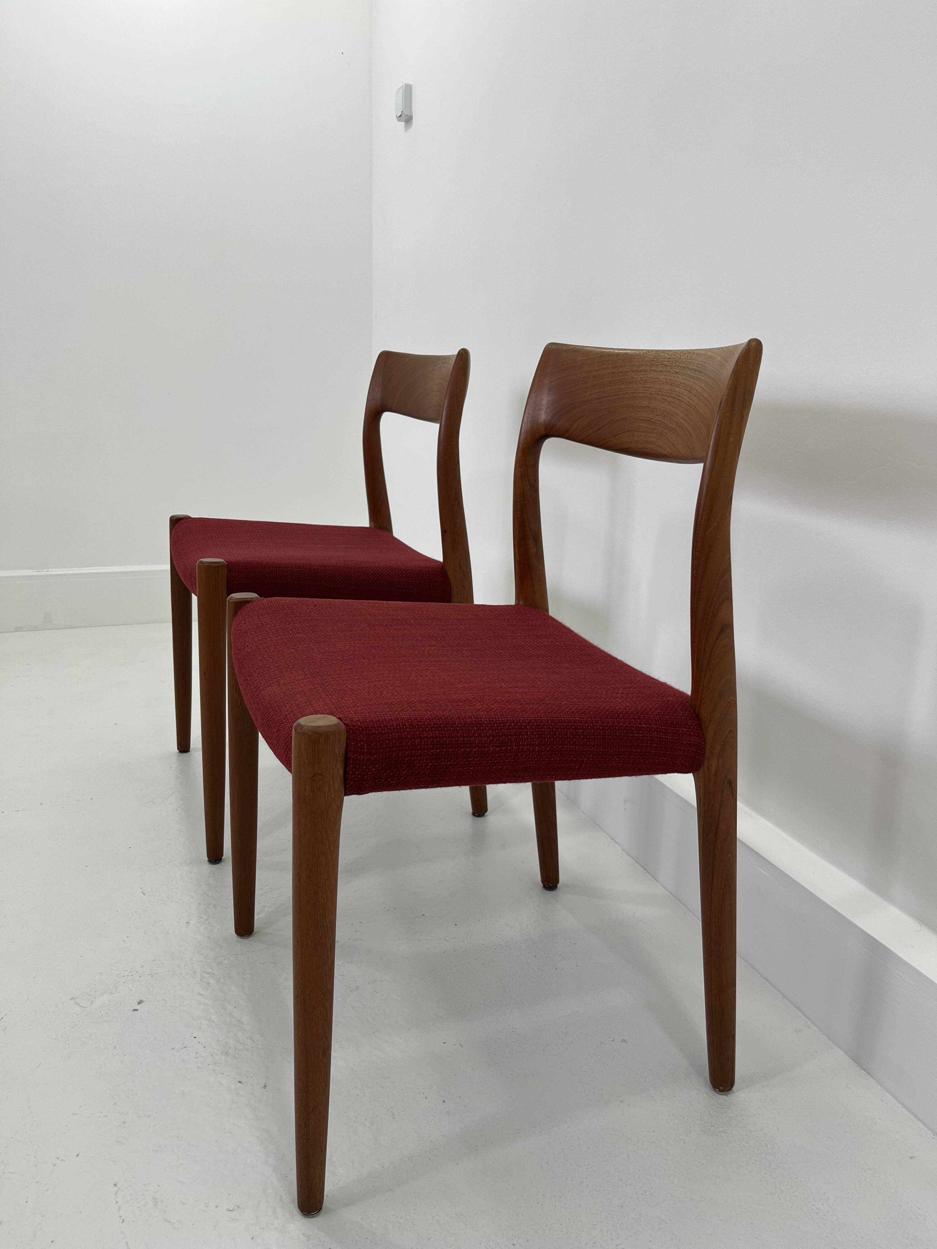 Set of Danish Chairs by Niels Møller for J. L. Møllers, 1960s, Set of 2