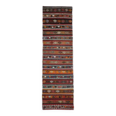 Tapis couloir en laine et coton fait main Oushak turc des années 1970, 106x414.