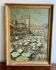 Vintage Oil Painting Italy  Market Scene