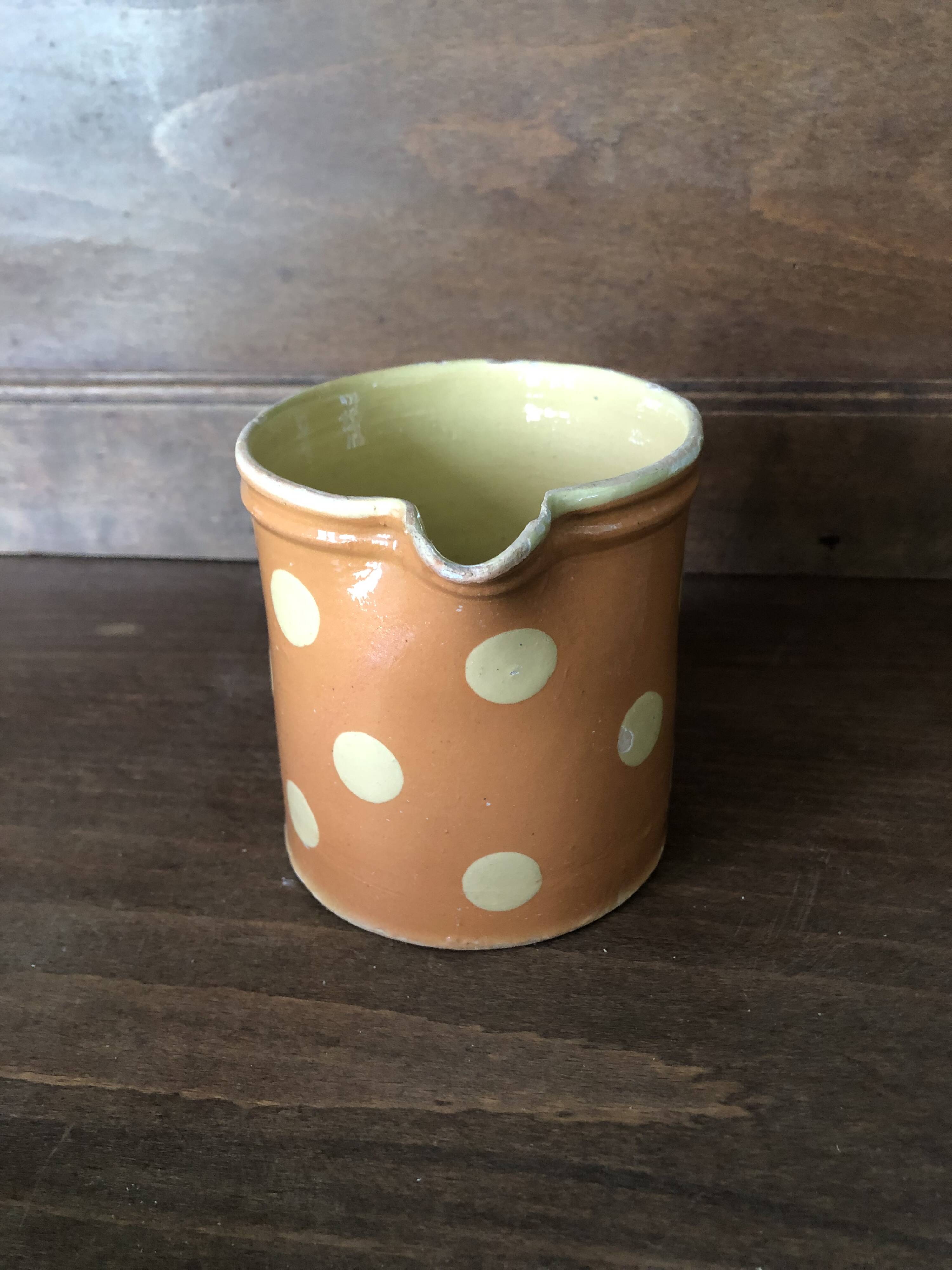 Rustic polka dot pot