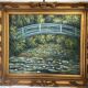 Old oil painting canvas reproduction water lilies japan monet 80x70