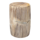 Small beige-grey petrified wood side table H28 D18 - 3325