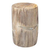 Small beige-grey petrified wood side table H28 D18 - 3325