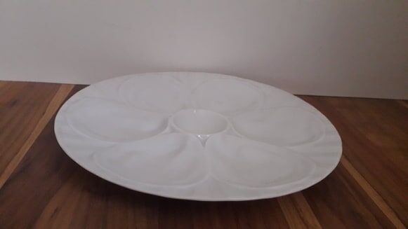 8 Pillivuyt oyster plates - 22.5c, porcelain