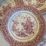 Set of 3 Staffordshire ironstone dinner plates