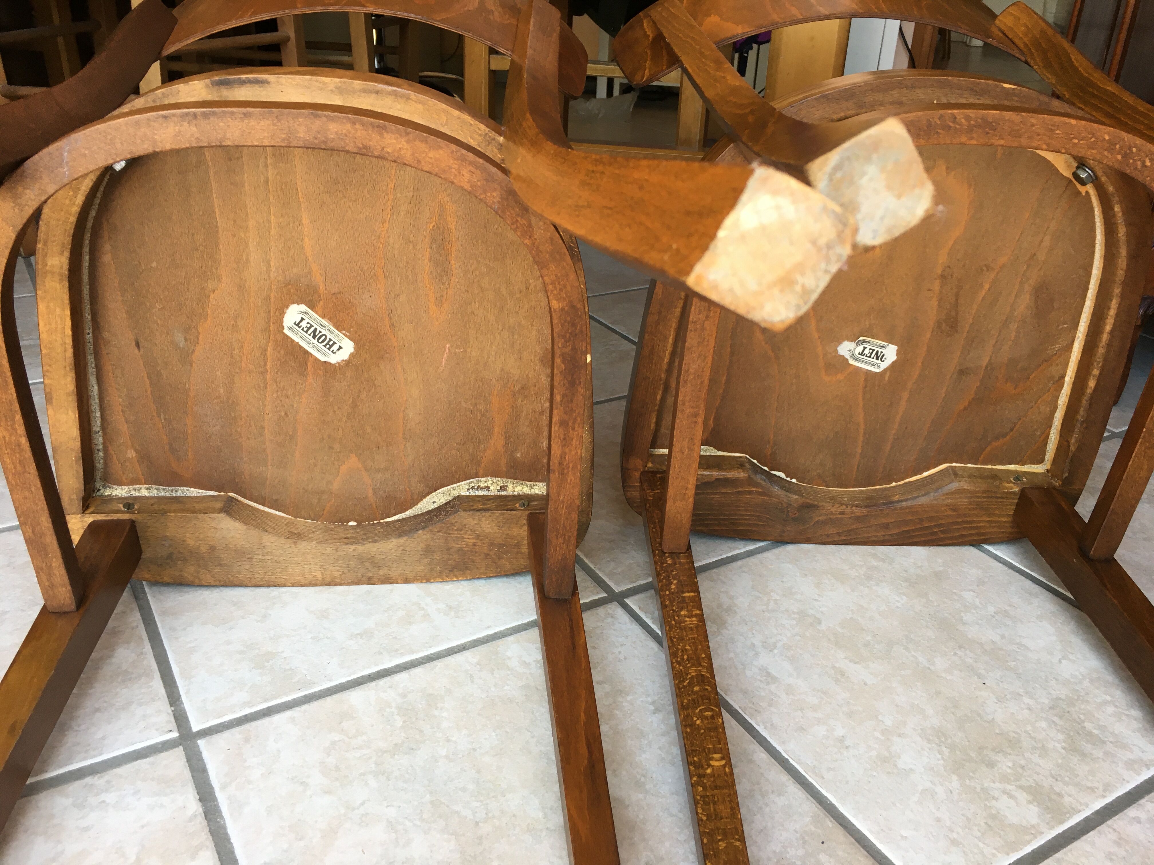 Pair of Thonet bistro chairs