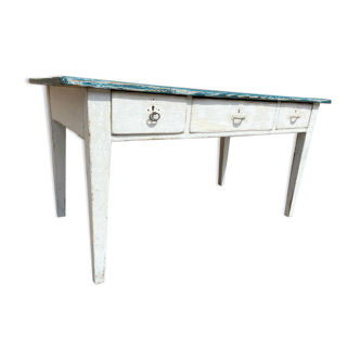 Table de ferme sapin vintage 1900