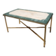 Table basse en marbre et laiton, style Maison Jansen, années 1970