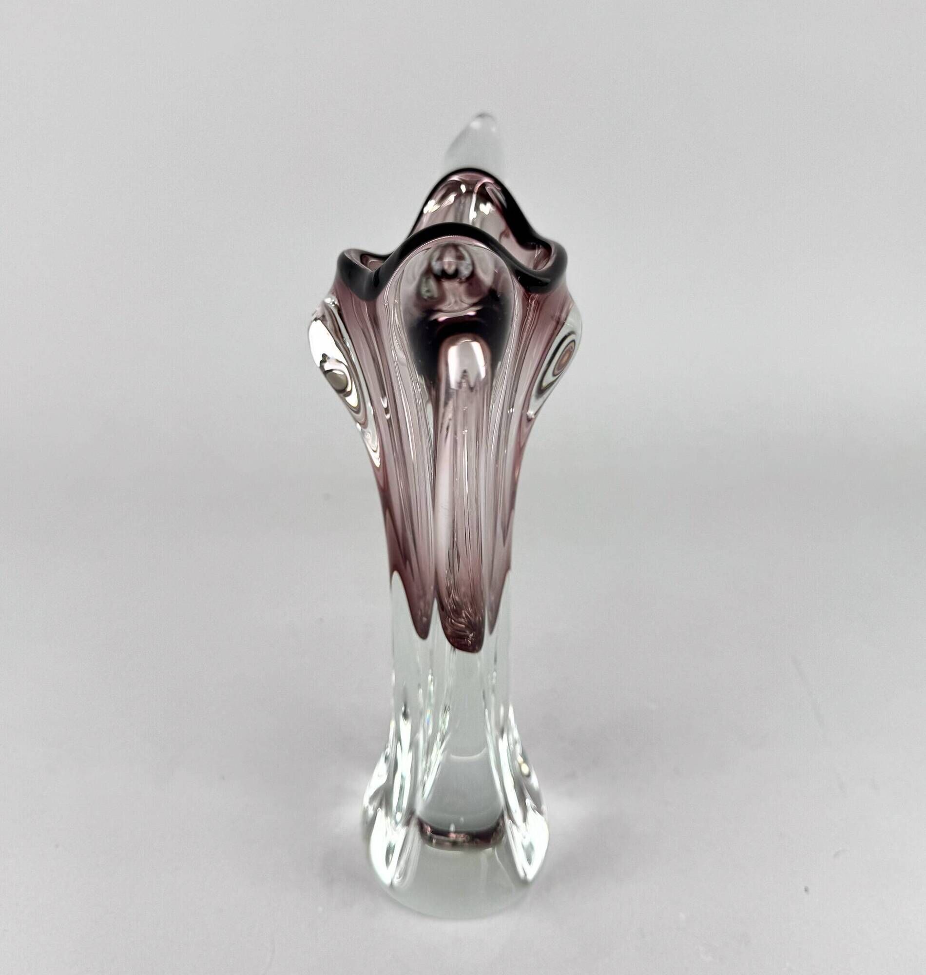 Vintage Art Glass Vase by Josef Hospodka for Chribska Glasswork, 1960's