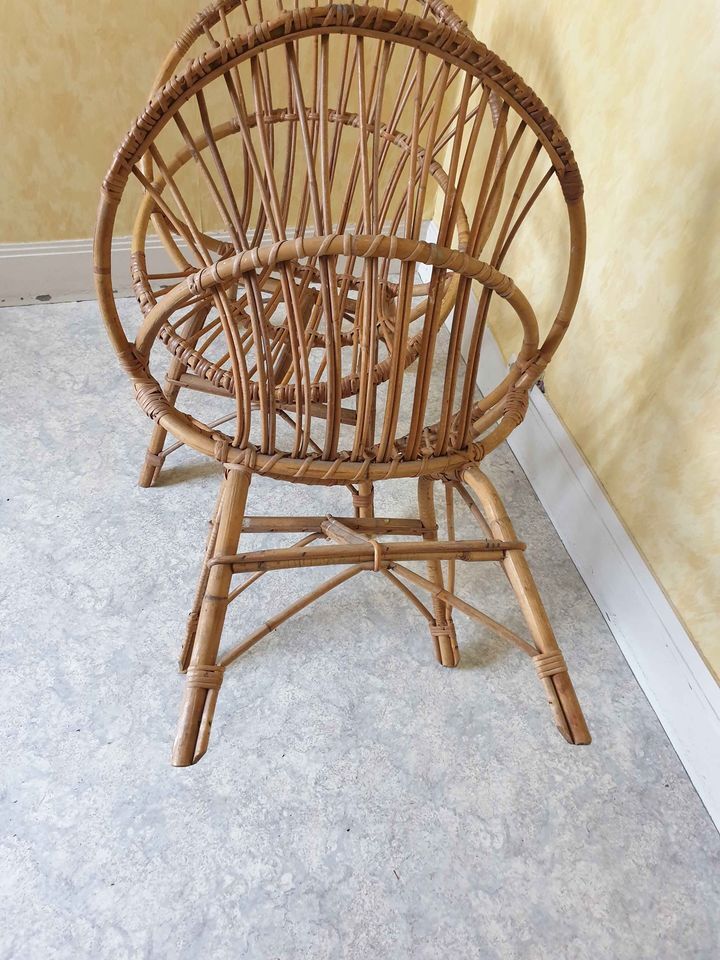 Fauteuil corbeille en rotin