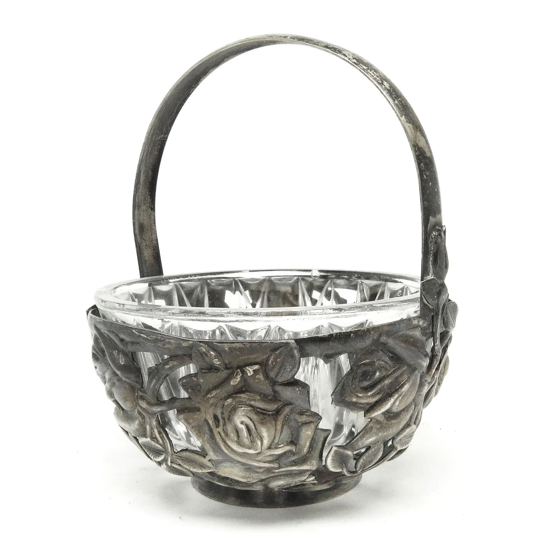 Sugar bowl, postmodernism, silver-plated brass, HEFRA, Poland, 1970s