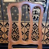 Suite de 8 chaises en cannage de style Louis XV