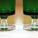 8 Luminarc Sweden emerald liqueur glasses from the 1970s