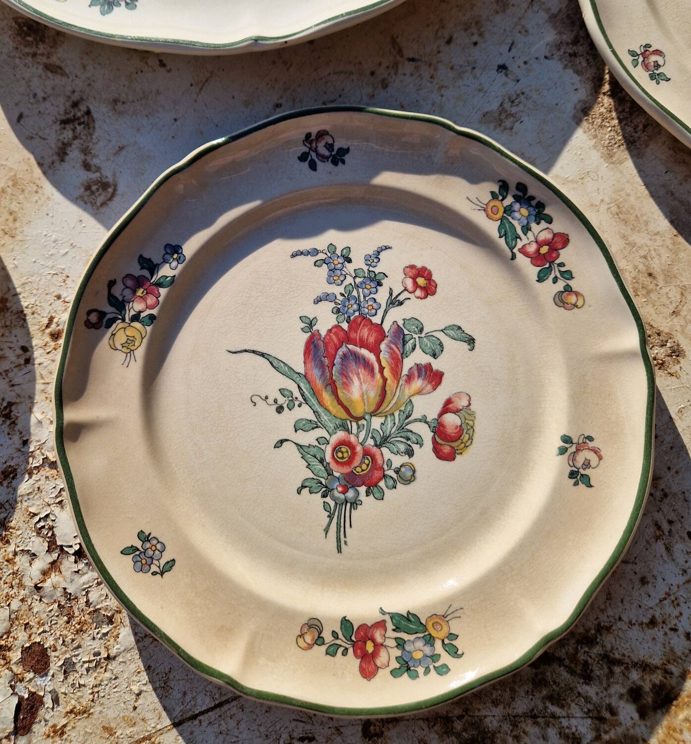 Set of 1 dinner plate and 4 dessert plates Villeroy Boch model 1562.