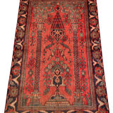 Vintage Red Wool Persian Area Rug- 110x170cm