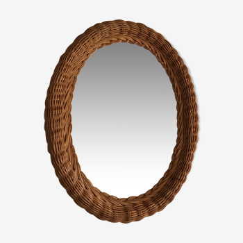 Rattan mirror 34x43cm