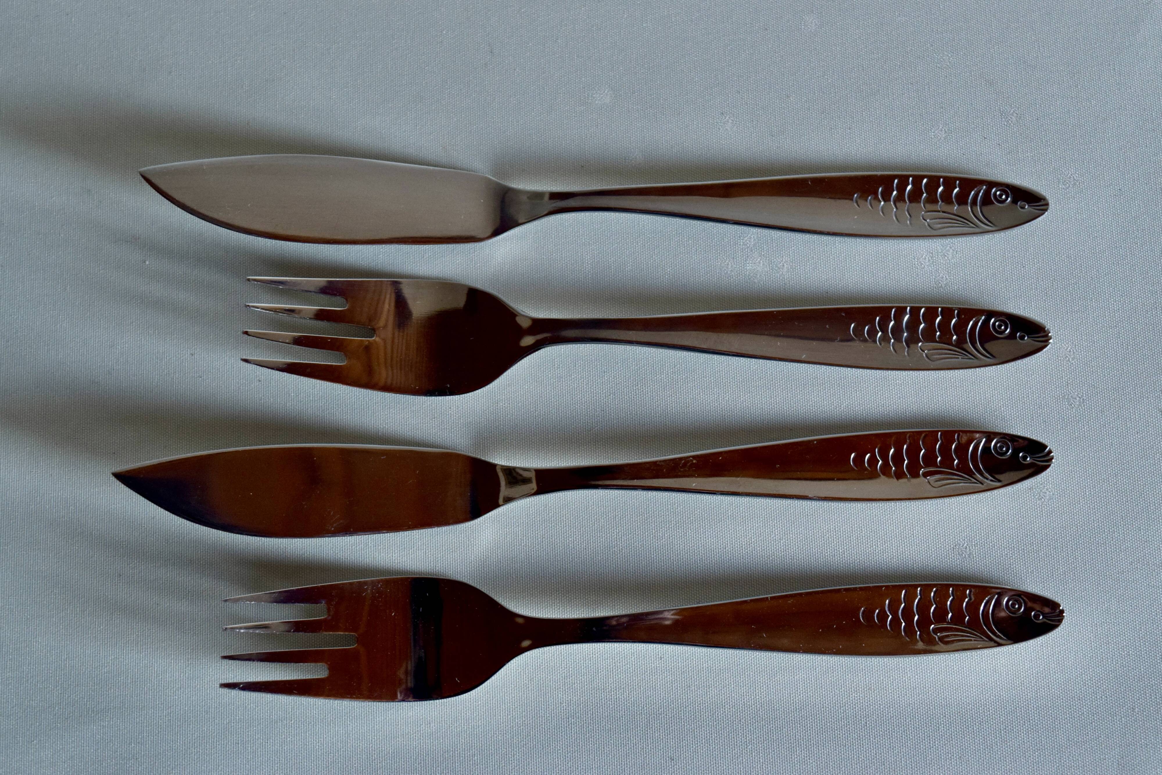 Vintage Fish Cutlery Set for 6 People - WMF - Stainless Steel - Made in Germany