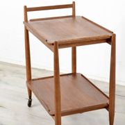 Midcentury White & Newton Teak Cocktail Drinks Trolley / Hostess.