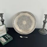 Round silver metal top - rosettes - frieze - Vintage - France