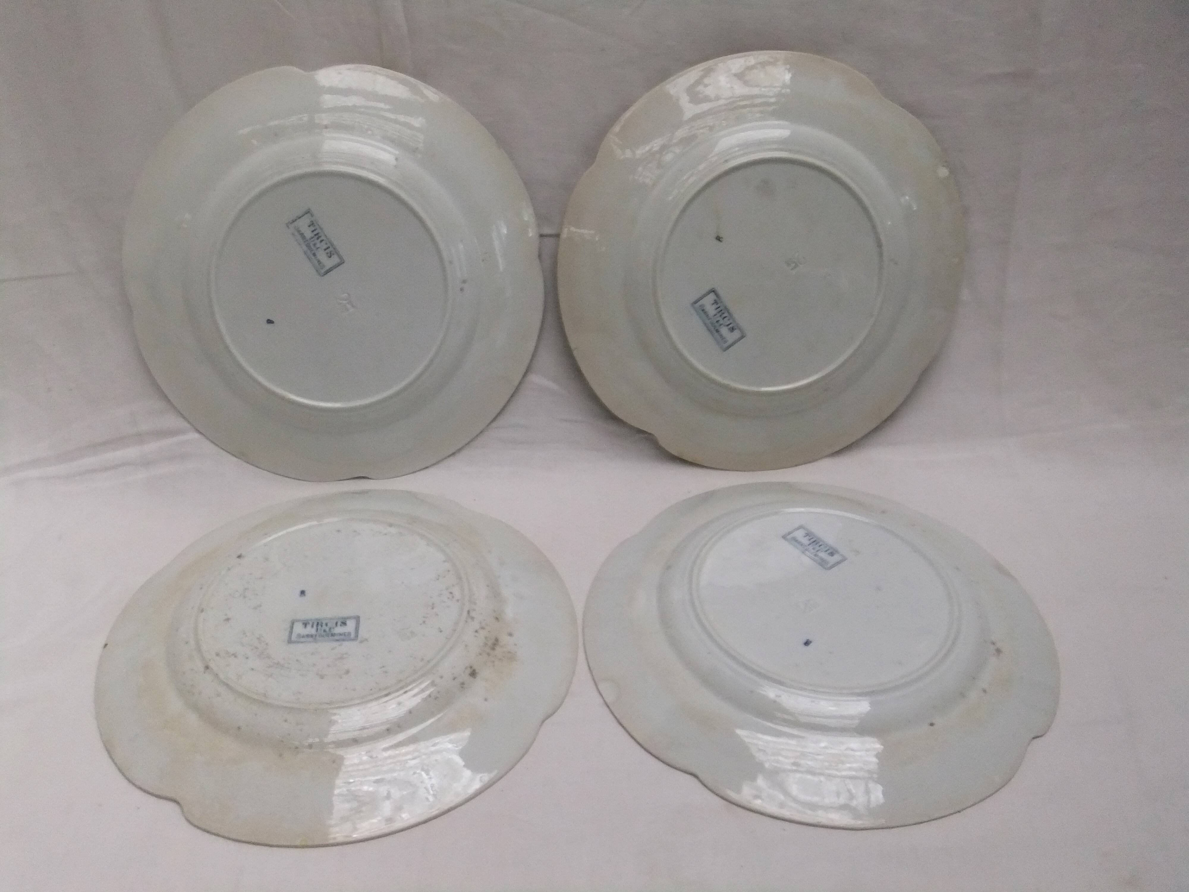 Sarreguemines Tircis barbotine art nouveau plate collection