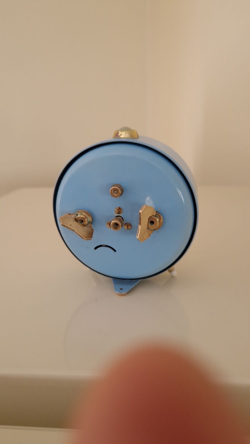 Réveil Jaz bleu vintage