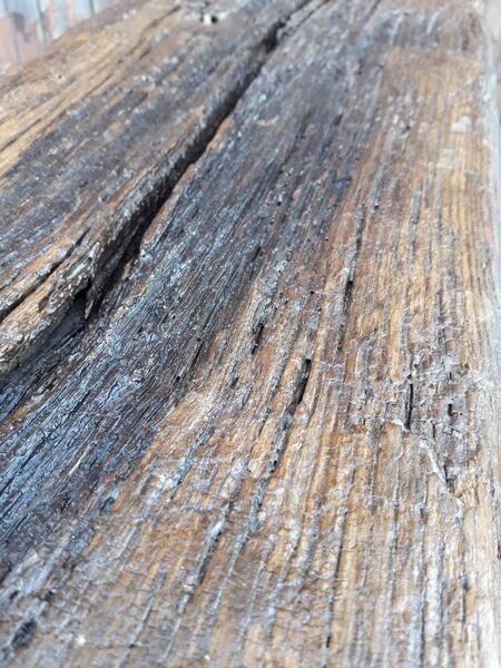 Massive wooden bench