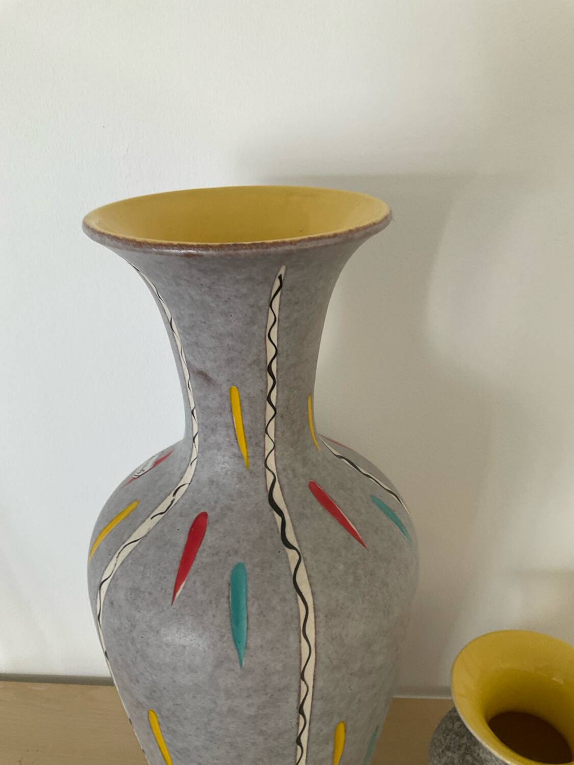 Duo of vintage Scheurich Keramik vases