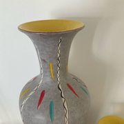 Duo of vintage Scheurich Keramik vases