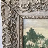 Ancien tableau signé -J.Gerard- Huile sur toile cadrée dimension : H-46 ...