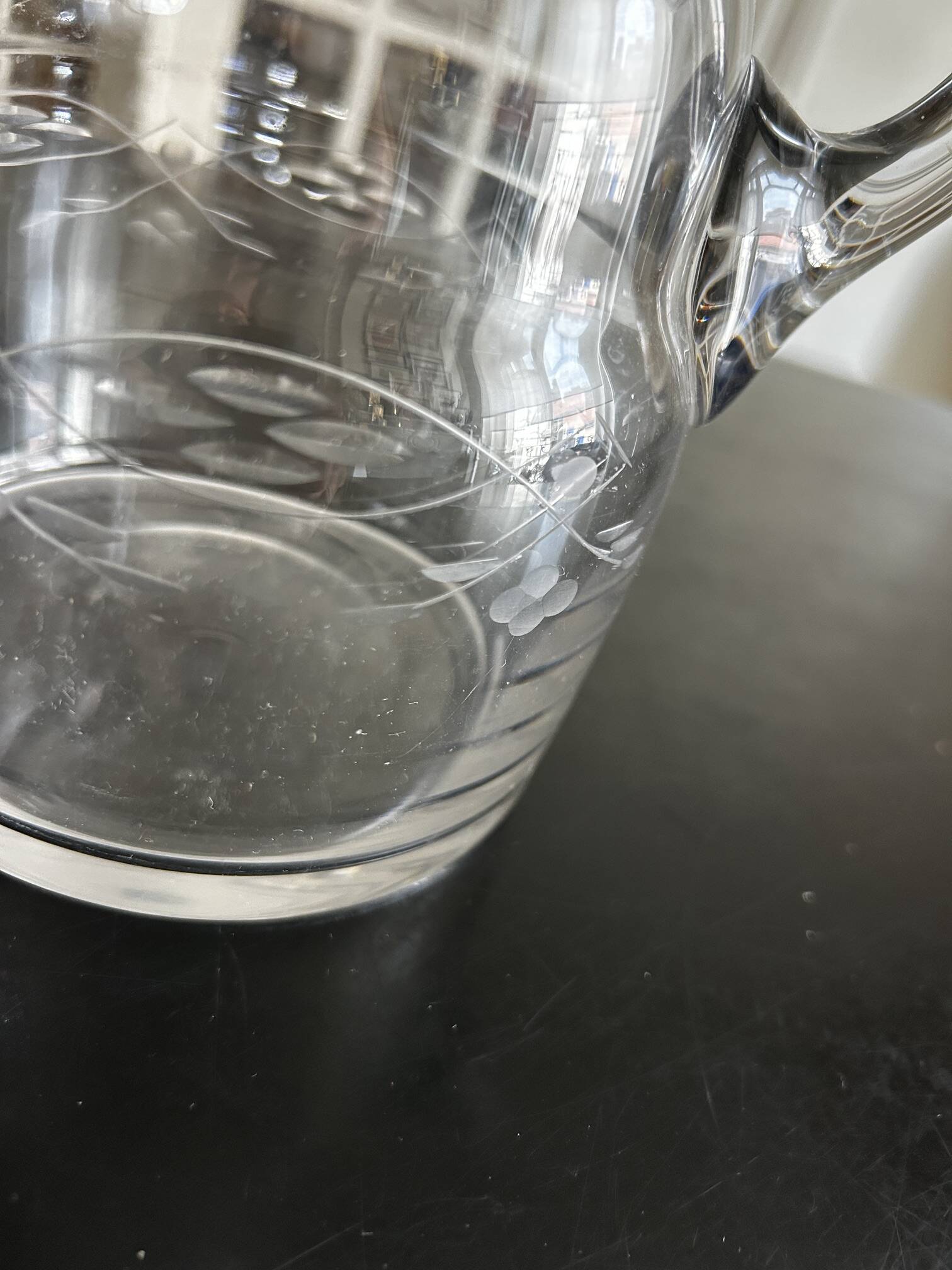 1950s glass pitcher