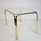 Table à manger en laiton et verre du milieu du siècle, Allemagne Années 1970